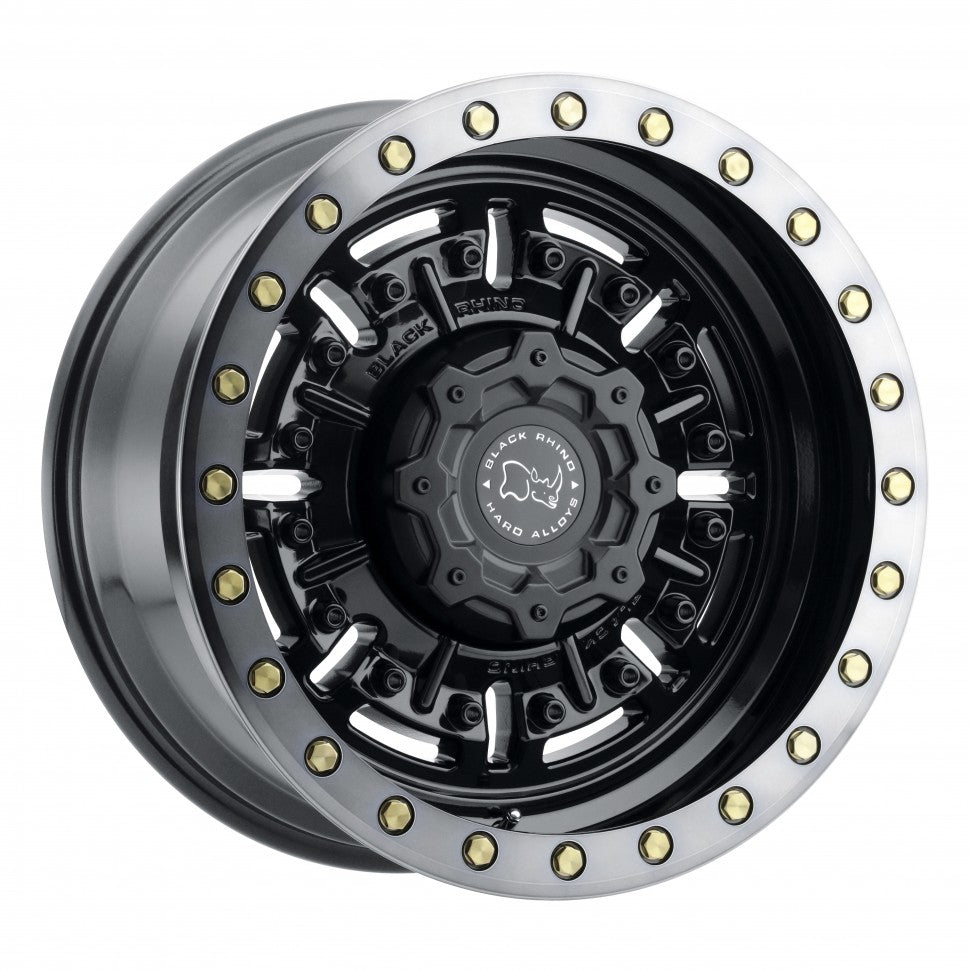Black Rhino Abrams Gloss Gunblack with Machined Dark Tint Lip 17x9.5 ET-18
